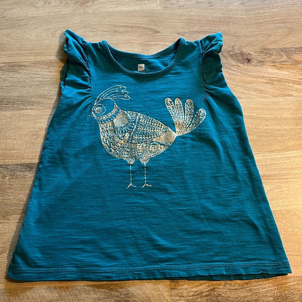 Tea Collection Sleeveless Flutter Tee Size 6